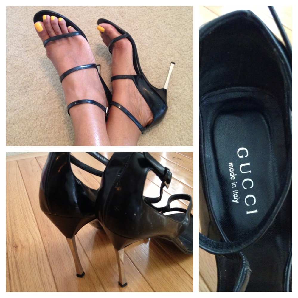 Strappy Gucci pumps